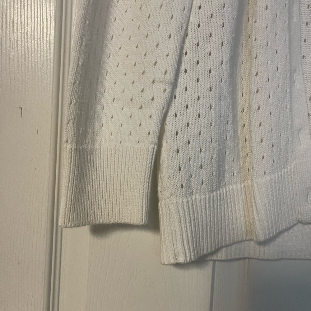 Liz Claiborne White Eyelet Cardigan - Picture 3 of 6